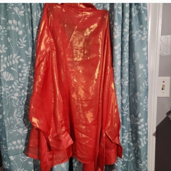 🍂🍁Nwt Asos oversized iridescent orange blouse 18 - Picture 4 of 6
